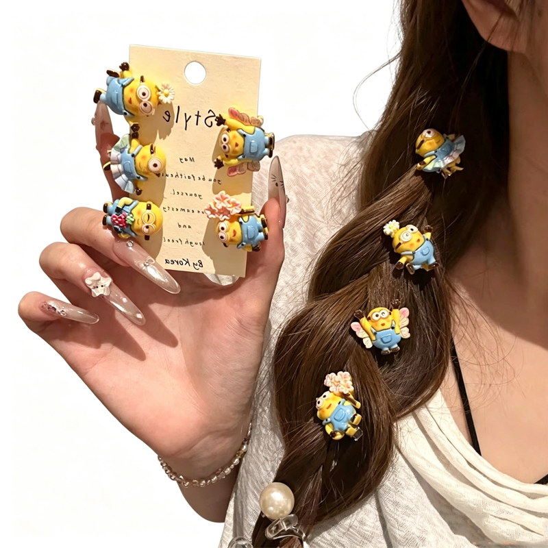 Resin Vat - 5pcs/10pcs Cute Resin Minions DespicableHair Clips