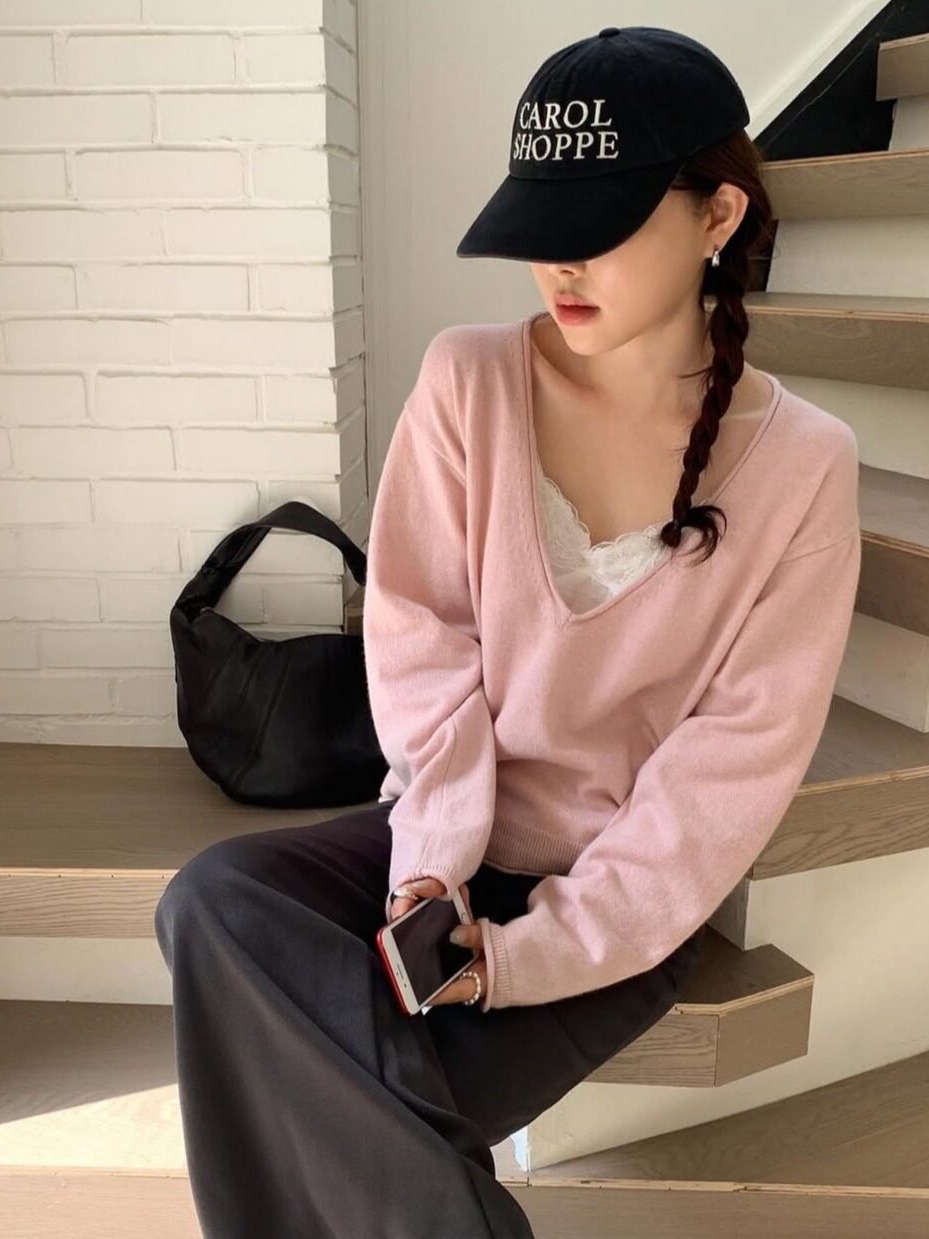 Chic Autumn Winter Women's Kni - Resin Vat ulasan dan harga