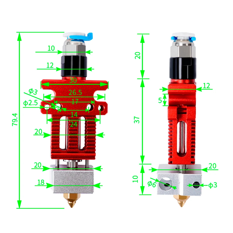 3D Printer Parts CR6 SE J-head - Direct Drive Extruder ulasan dan harga