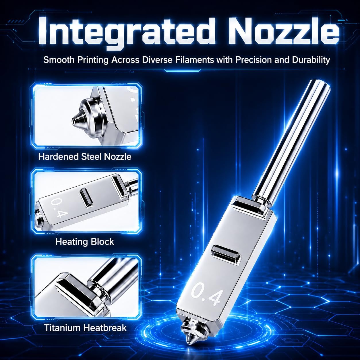 Hardened Steel Nozzles for Any - Hotend 0.4Mm ulasan dan harga