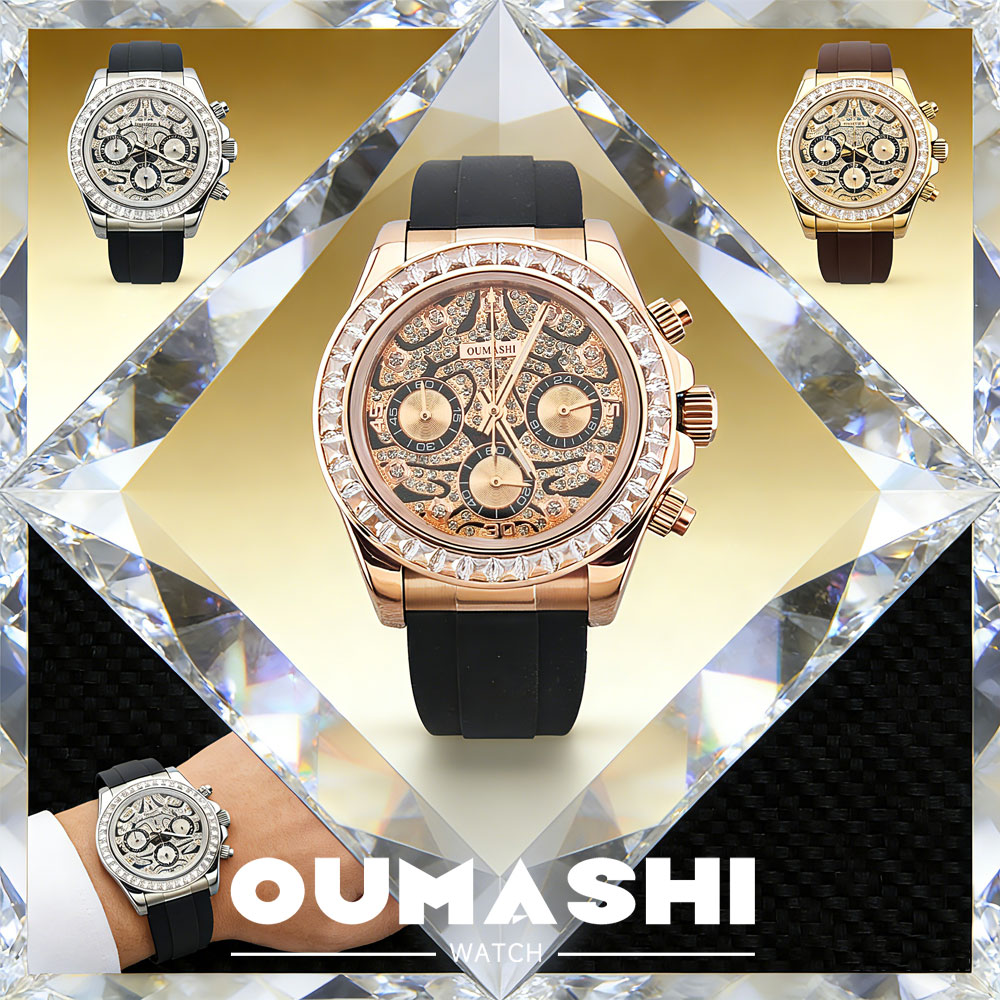 39mm Men's Watch VK63 Movement - Glass Bed ulasan dan harga