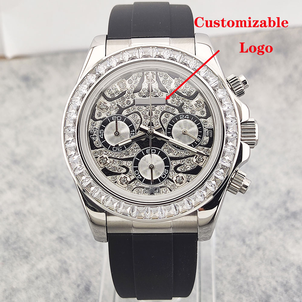 39mm Men's Watch VK63 Movement - Glass Bed ulasan dan harga