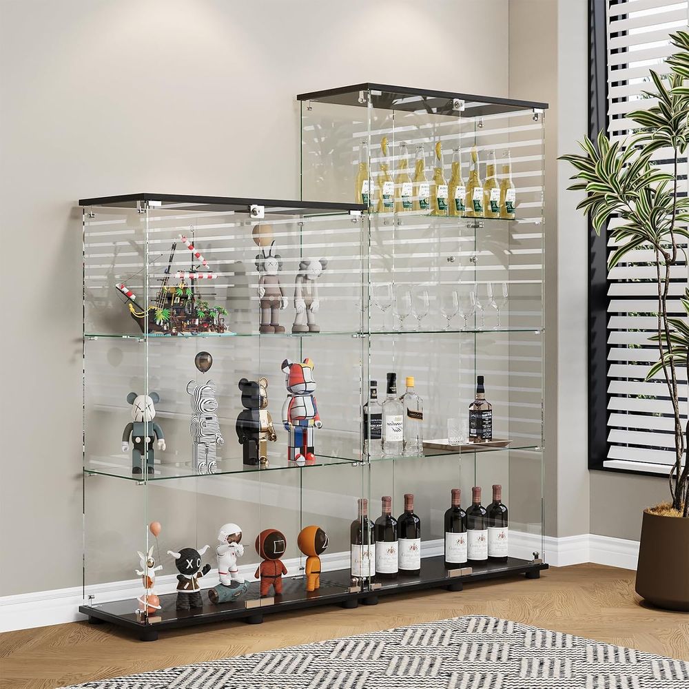 Glass Display Cabinet with 3-S - Glass Bed ulasan dan harga