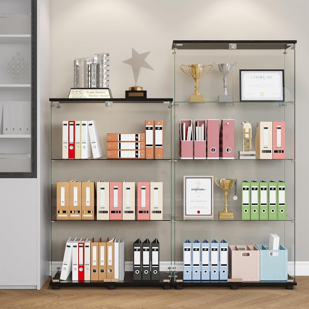 Glass Display Cabinet with 3-S - Glass Bed ulasan dan harga