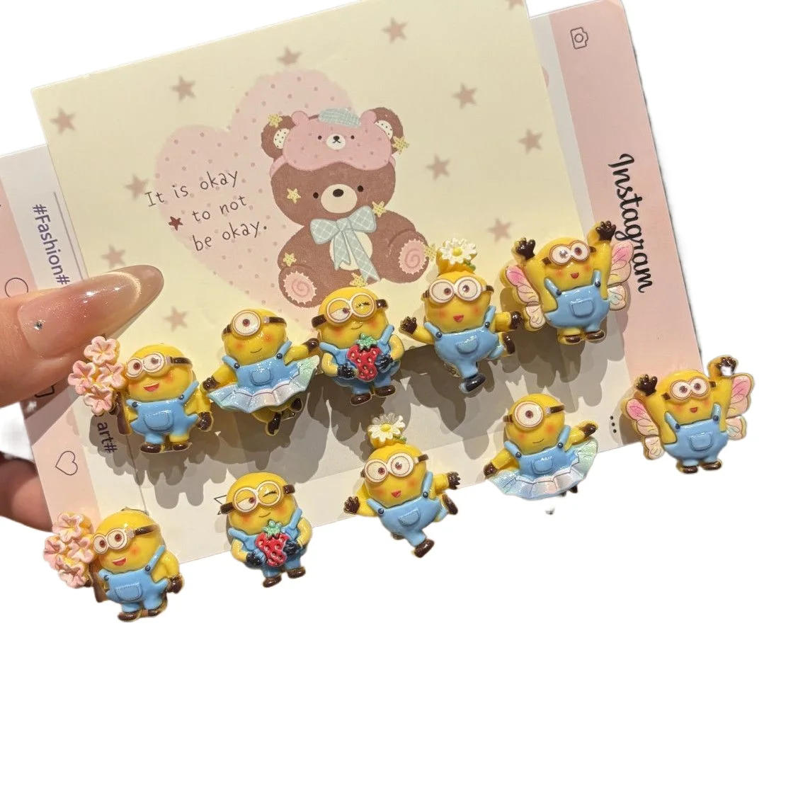 5pcs/10pcs Cute Resin Minions  - Resin Vat ulasan dan harga