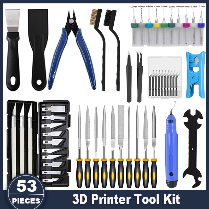 3D Printer Tools Kit, 53pcs 3D - 3D Printer Stand ulasan dan harga