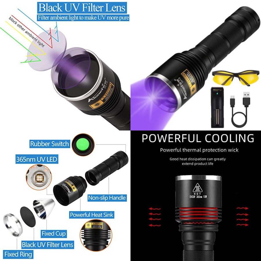 SV13 15W 365nm UV Flashlight R - Uv Resin ulasan dan harga